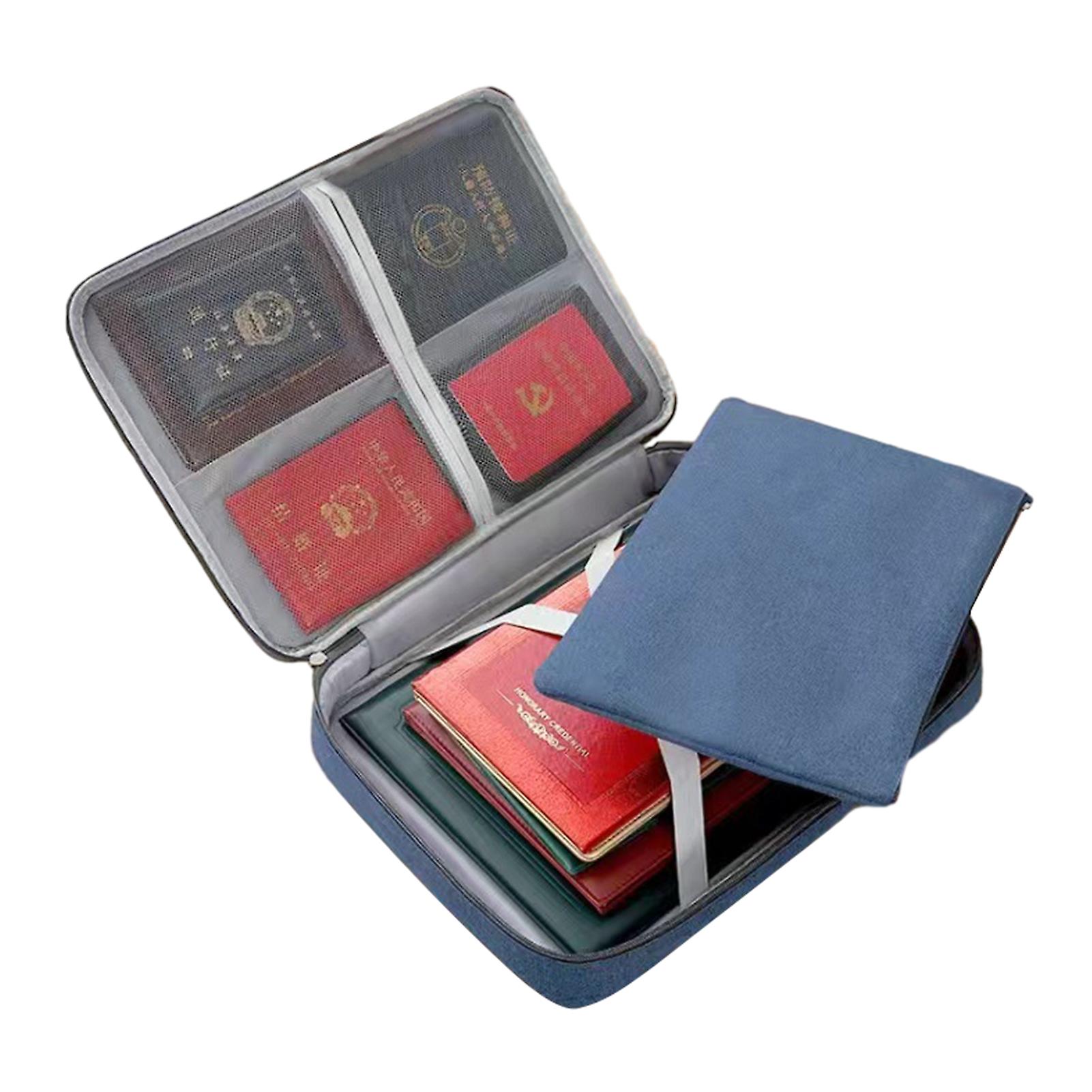 Multi Layer Document Bag with Handle Water-Resistant File Organiser for Paper Certificates