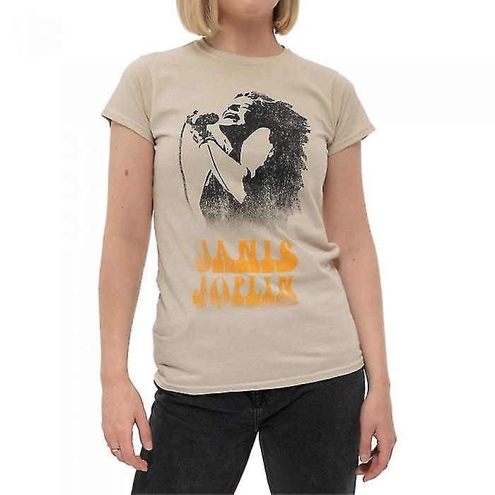 Janis Joplin Womens/Ladies Working The Mic Cotton T-Shirt