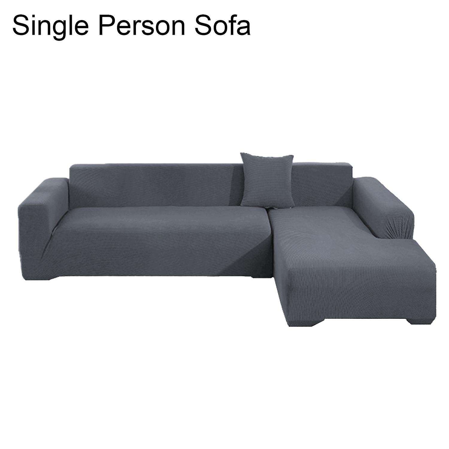1 Set Sofa Cover Thicken Scratch Resistant Solid Color Detachable Sofa Protector for Home
