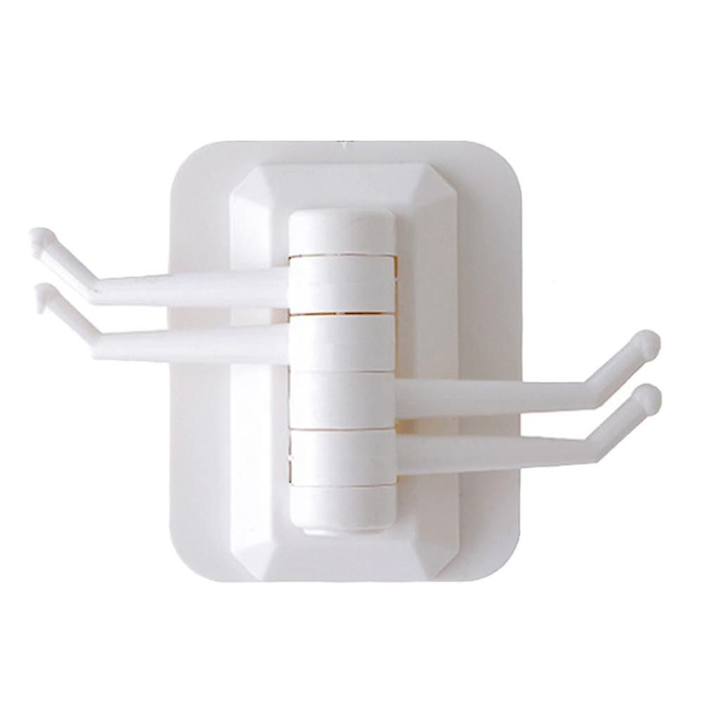 180 Degree Rotation Hook Punch-free Adjustable 4 Hooks Multifunctional Hook For Bathroom Kitchen
