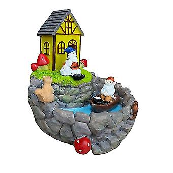Micro Landscape Decoration,Solar Garden Fountain Ornament Home Decoration Solar Garden Fountain Ornament Built to Last
