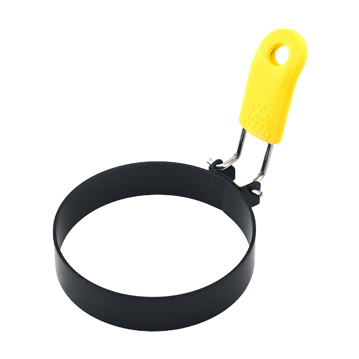 Egg Mold Foldable with Handle Various Styles Even Heating Round Shape Egg Ring Mould Kitchen Tool
