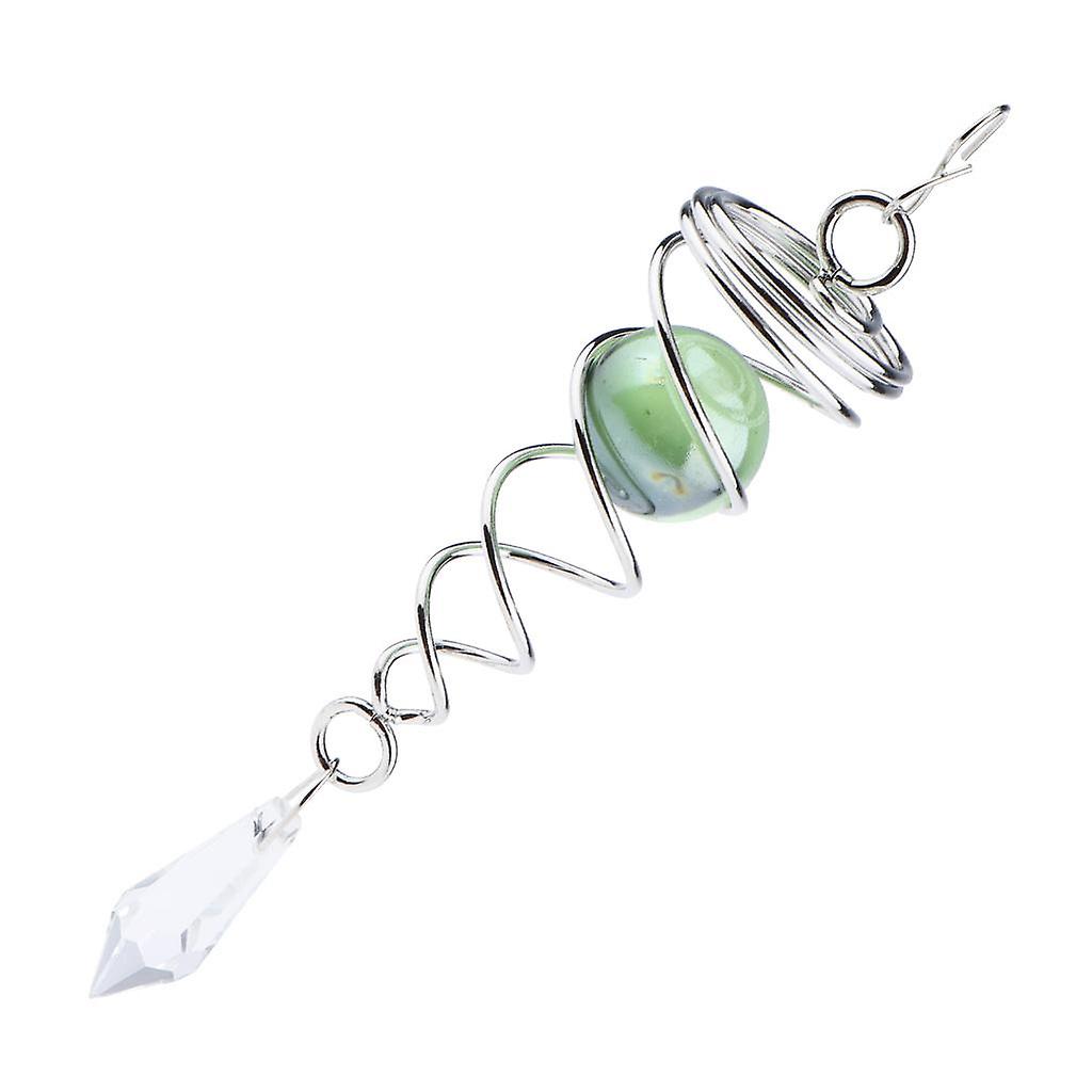 Crystal Spiral Twister Wind Twister Spinner für den Innen- oder Außenbereich Grün