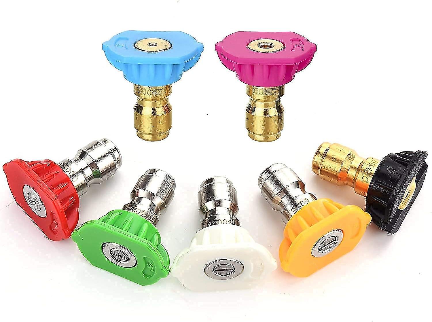 Pressure Washer Spray Nozzle Tips Multiple Degrees, Second Story Quick-Connect Nozzle Kit
