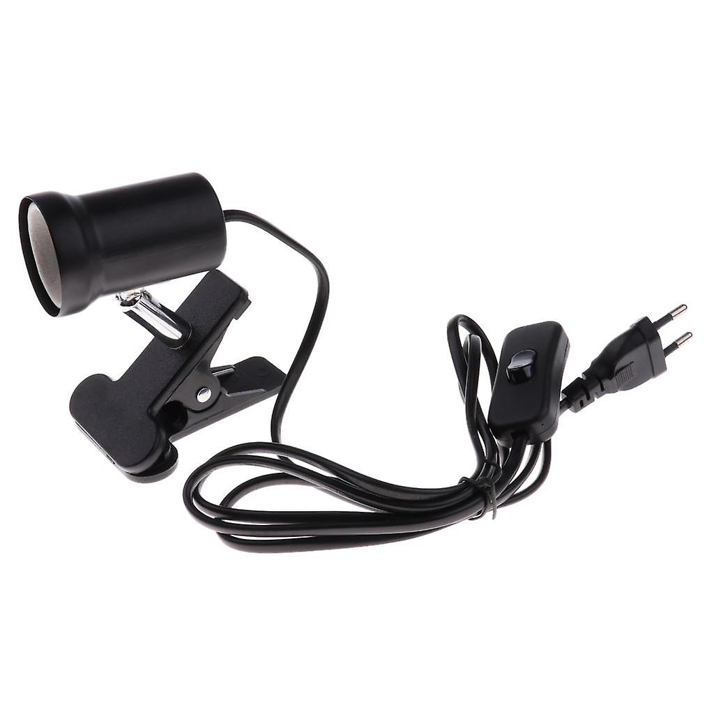 Clip-on Lamp Black Aquarium Light Fish Tank with Touch Sensor Switch EU Plug