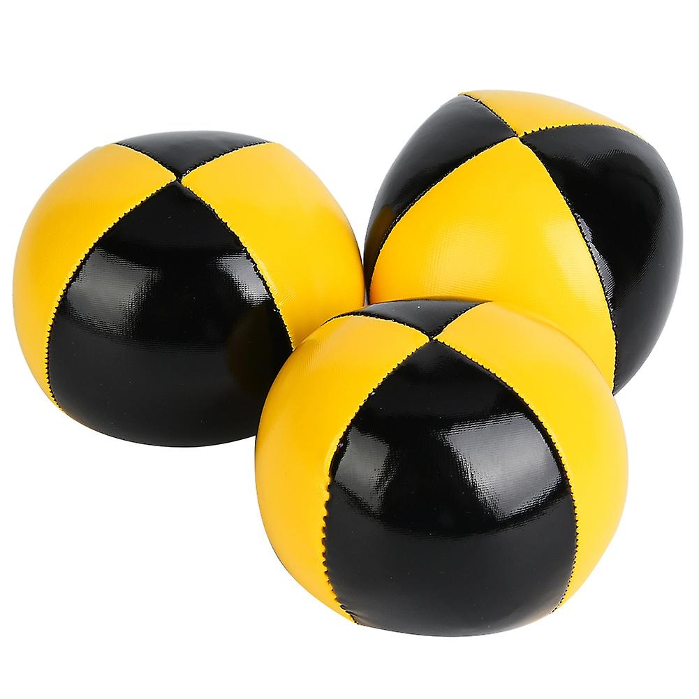 Verdant TouchThud Juggling Balls PU Thud Juggling Balls Set, 3PCS, Yellow Black, Clown Playing Juggle Ball, Beginner Juggling Equipment