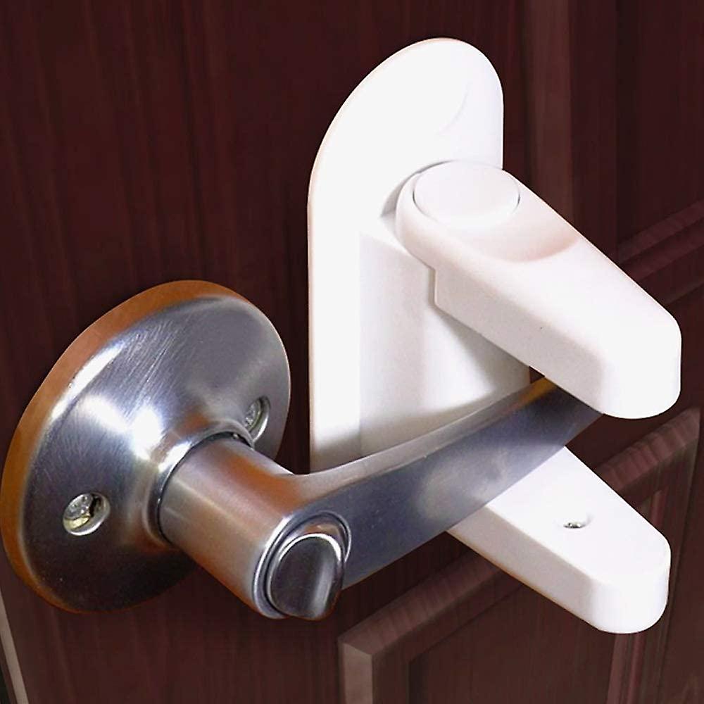 Child Safety Locks (2 Pieces) Baby Safety Lock Door Blocker, Anti-Lock Child Safety Locks(white)