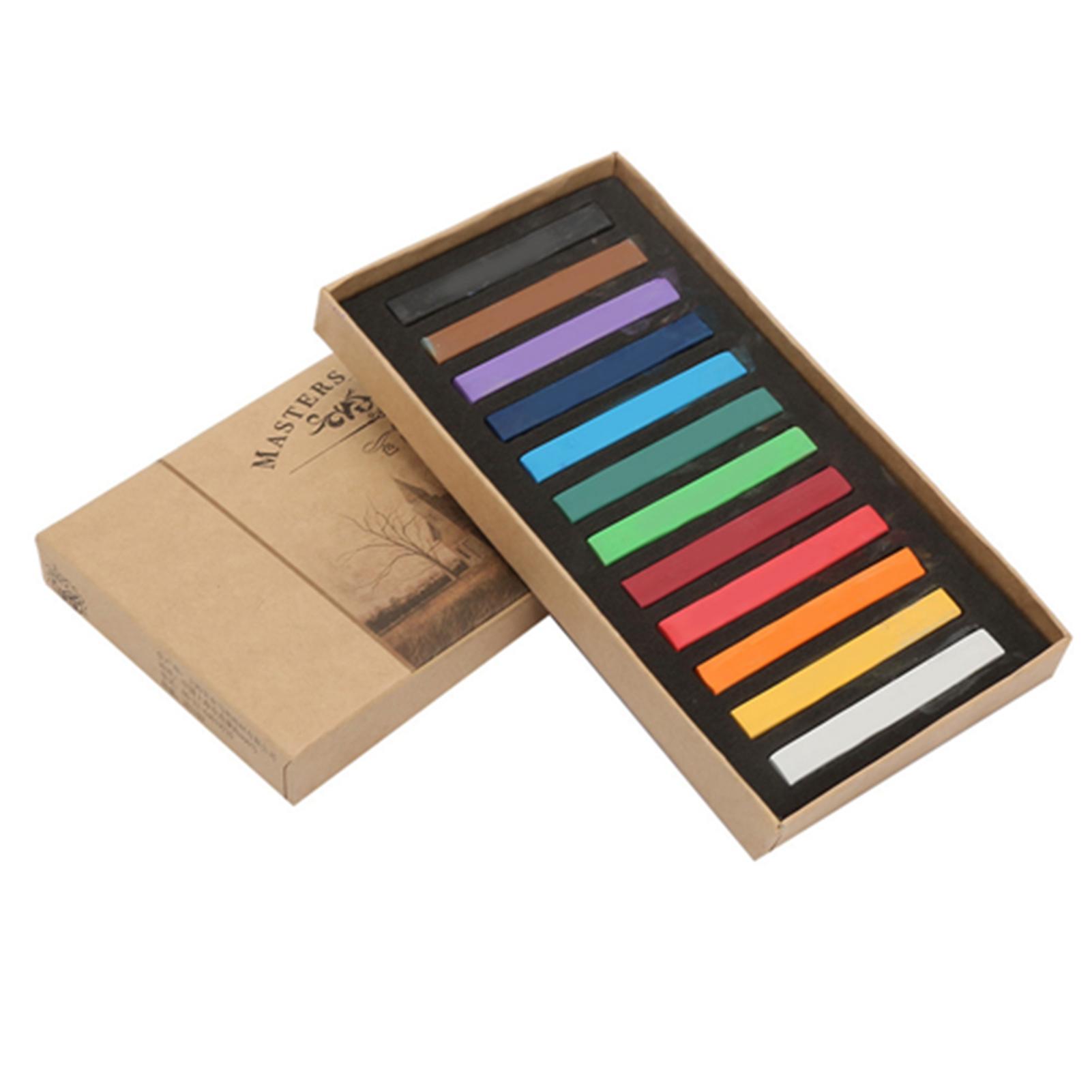 Crayons fluorescents jetables pour teinture capillaire, ensemble de craies de peinture (12 couleurs)