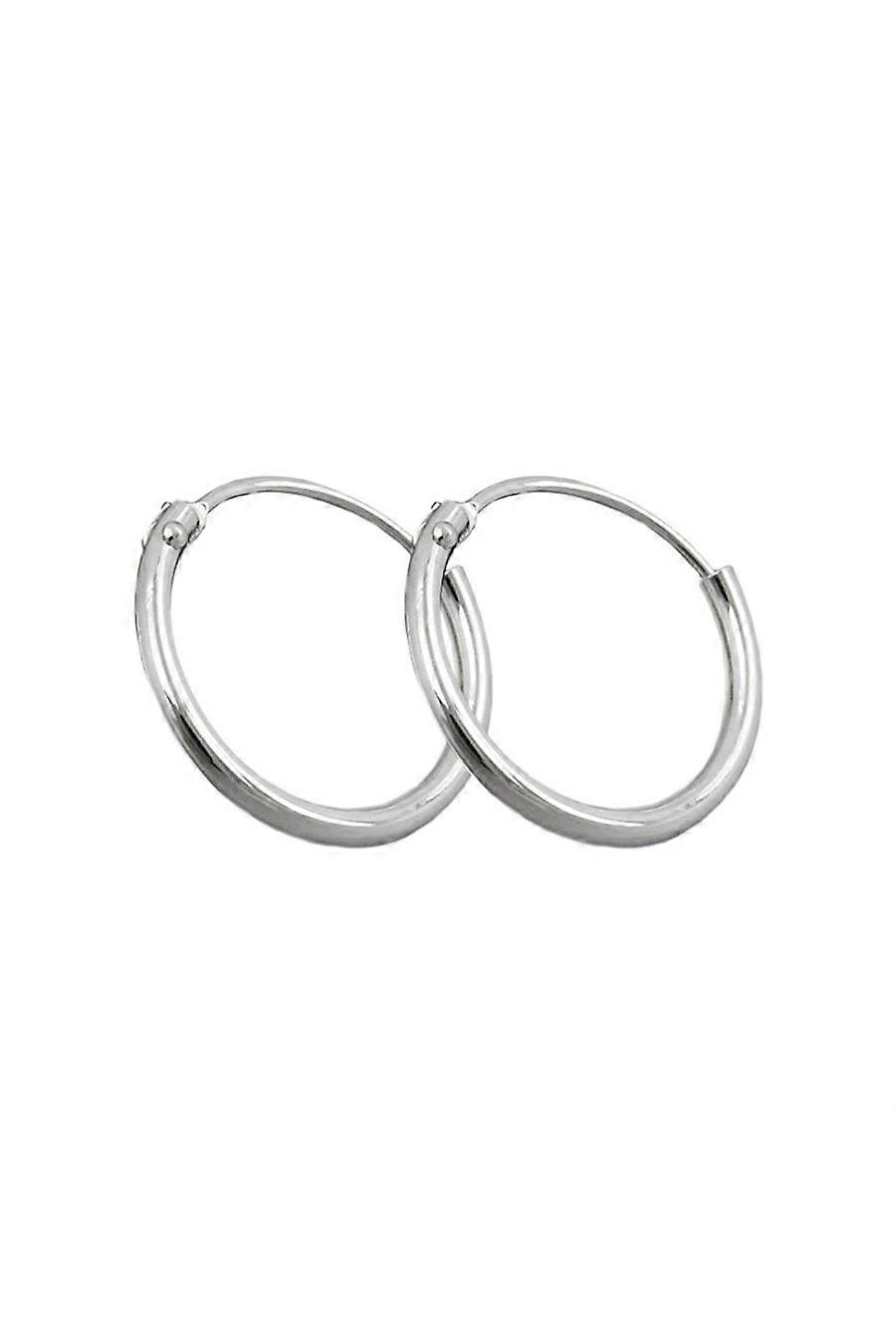 Hoop Earrings Plain & Thin Silver 925 - Gl90022