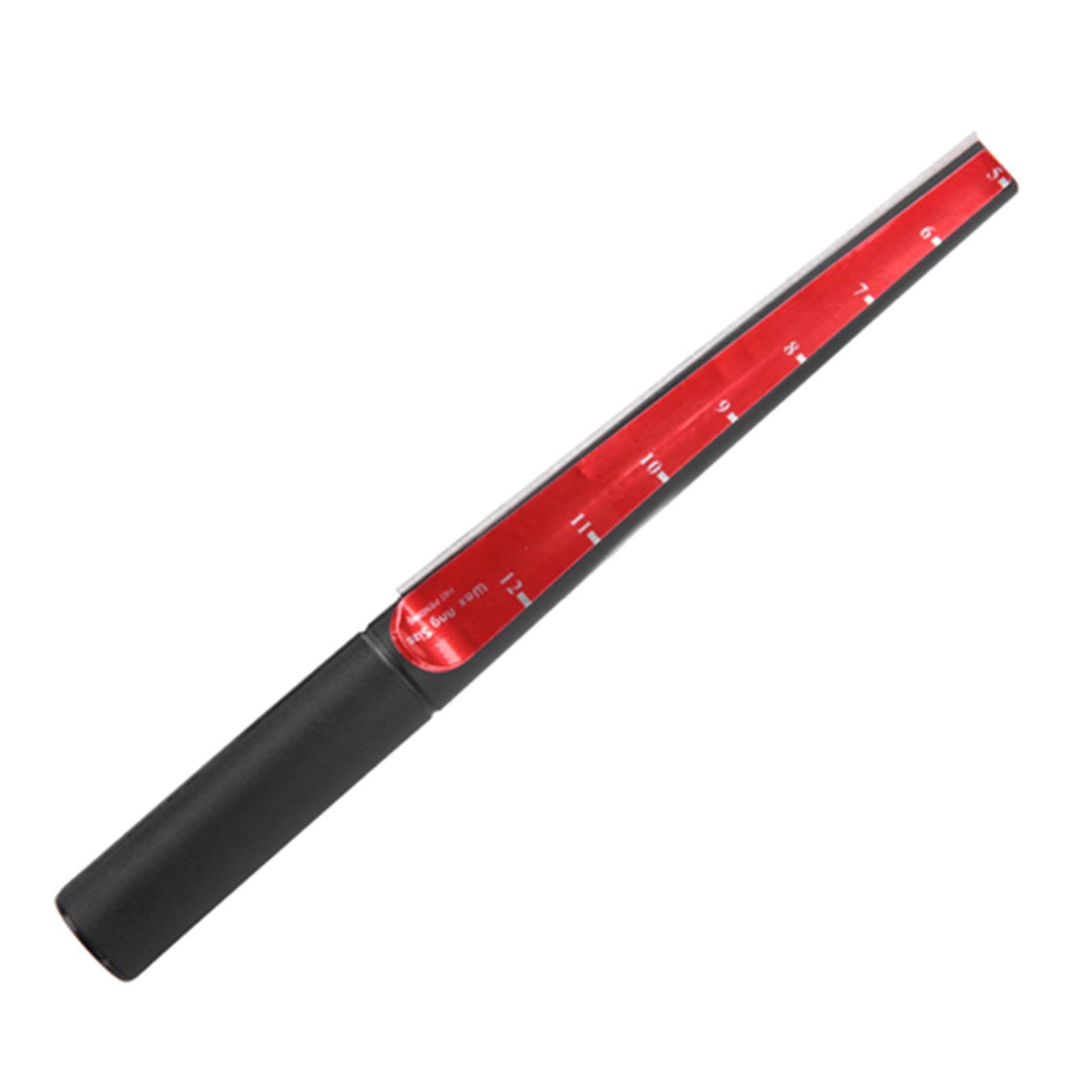 Wax Ring Sizer Finger Stick Ruler Mandrel Tool 23.5cm Black/Red