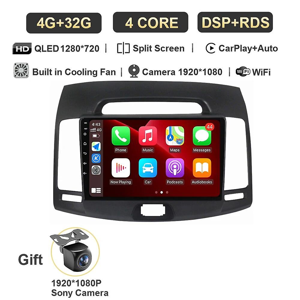 Android 13 Car Radio Multimedia Video Player For Hyundai Elantra 4 Hd 2006-2012 Navigation Gps Carplay Stereo Qled Dsp Video