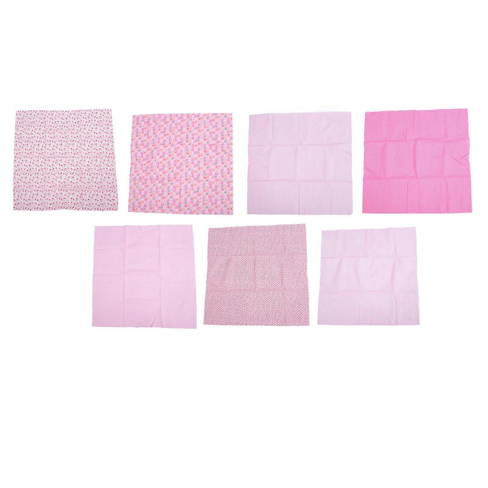 7pcs DIYコットン生地ソフト通気性プリントフローラルクラフト生地鮮やかなプリントキルティング生地バッグ服枕カバー用