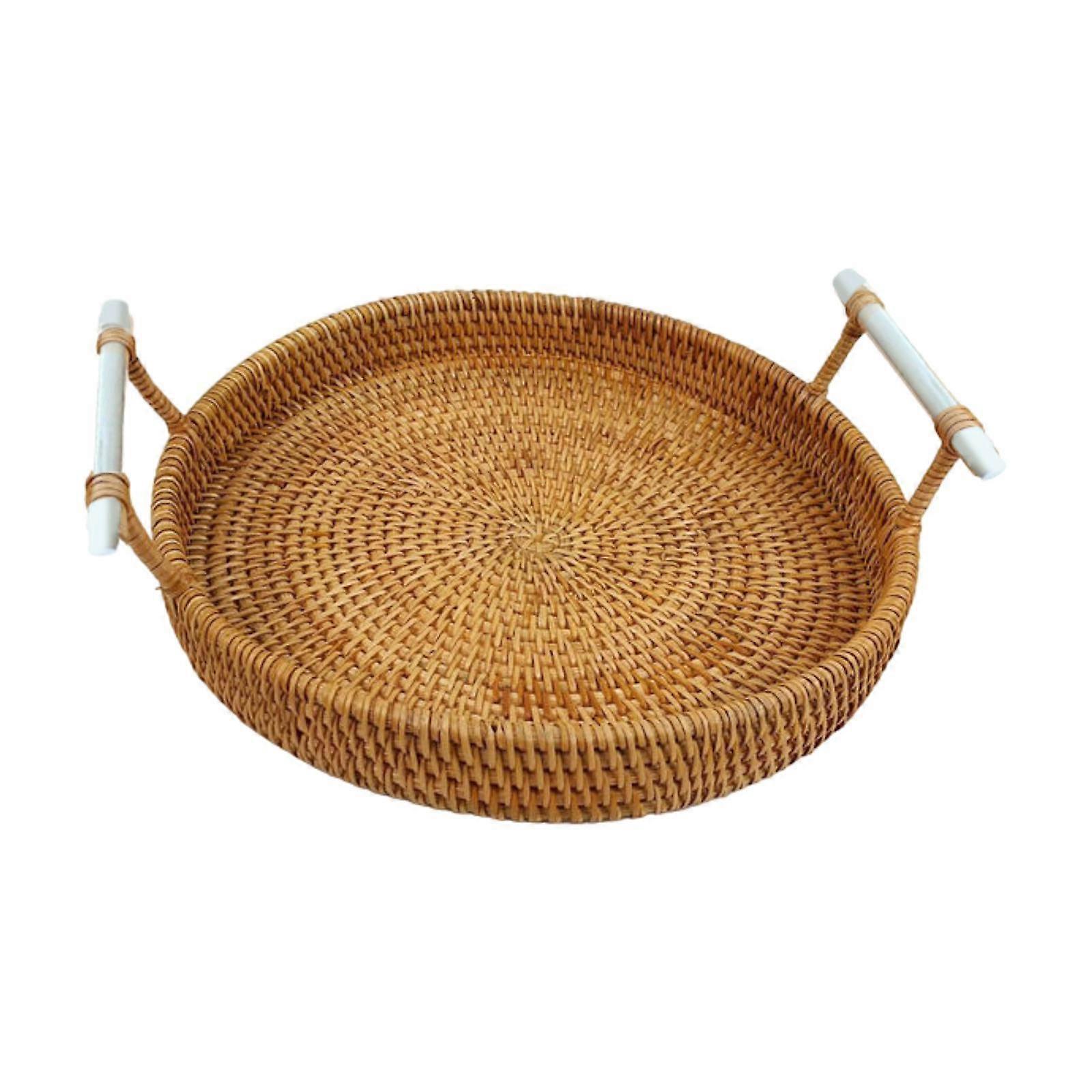 Handwoven Fruit Storage Baskets Snack Serving Tray for Kitchen Kitchen Patio S