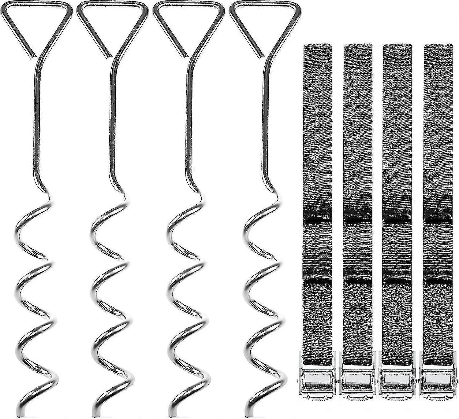 Trampoline Fixing Kit, Ground Anchor, Trampoline Fixing Stake Suitable For Trampoline, Trampoline Net, Trampoline Tent, Swing, Playground, Rectangular