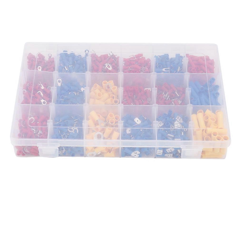 1200PCS Rubber Insulated Cold~pressed Terminal Assorted Wiring Connector Insulated Terminal E2U978