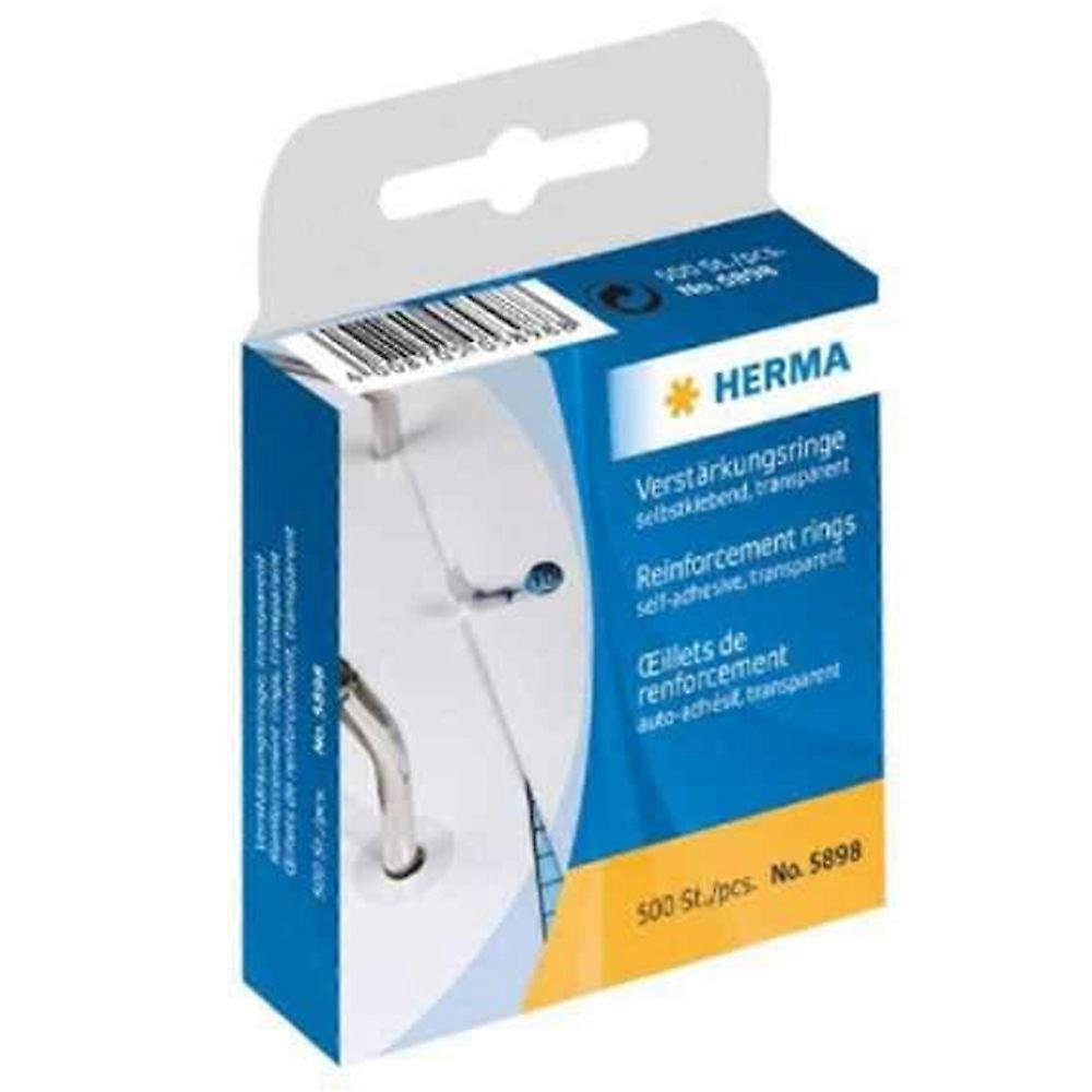 Herma Premium Quality Self-Adhesive Reinforcement Rings 12mm (Transparent)
