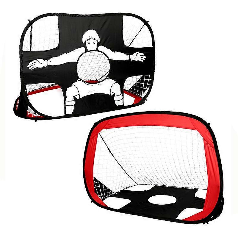 Portable Soccer Goal Dual Purpose Foldable Football Target Goal Net Portable Children Soccer Net Dual Purpose Goal With Target