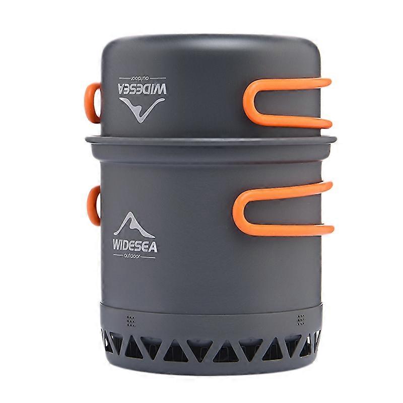 Camping Cookware Outdoor Cooking Set Tableware Rapid Heating Camping Pot Heat Exchanger Cooker Tra