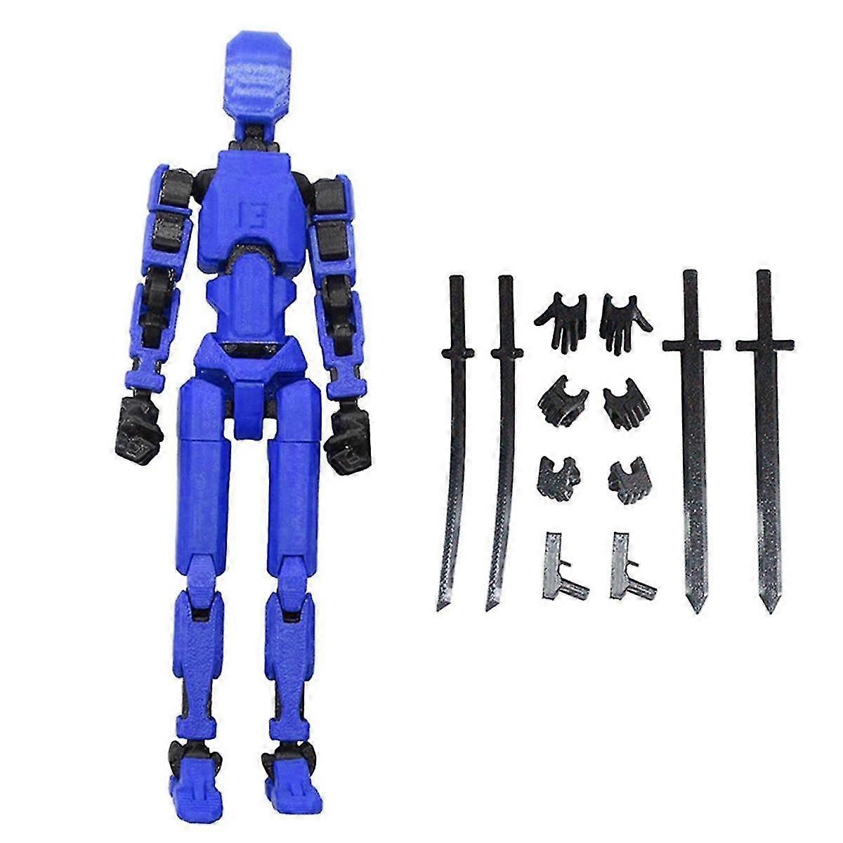 Fun 13 Action Figure 3D Printed Multi-Jointed Movable T13 Action Figure,Unique 13 Action Figure Decorative Dummy,E
