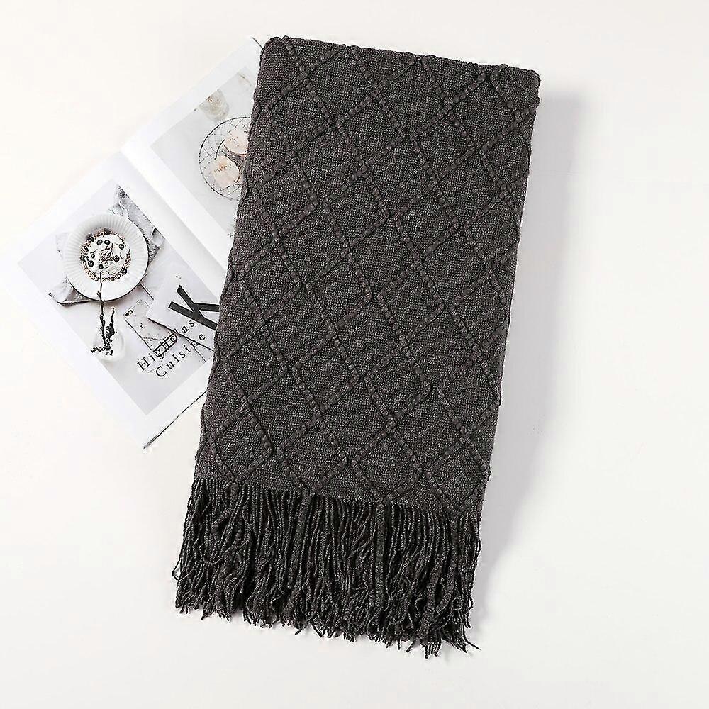 sofa plaid throw bedspread blanket nordic waffle blankets office