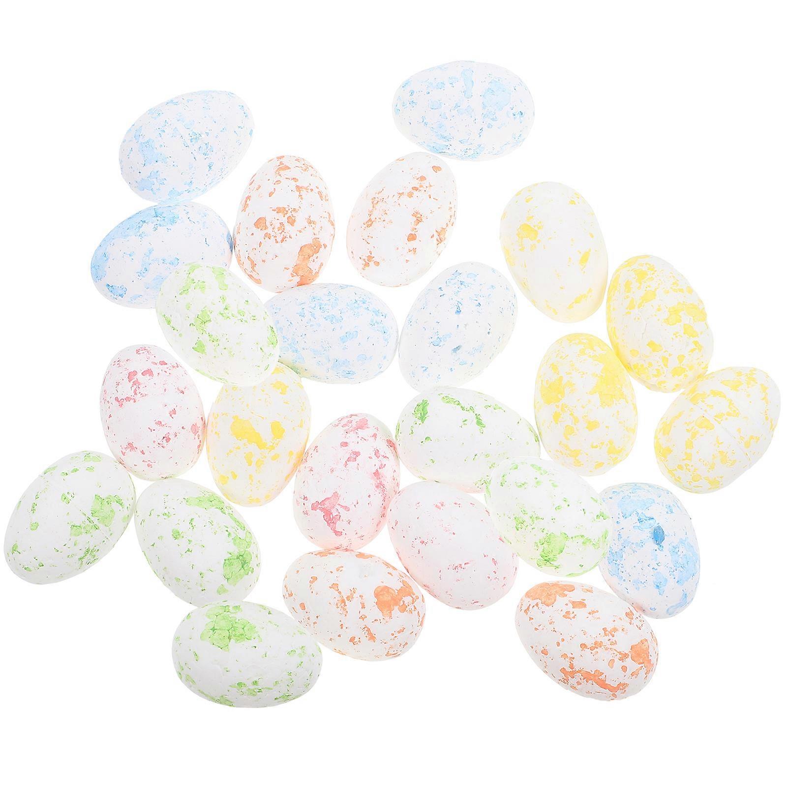50pcs Easter Eggs Festive Foams Adornment Simulation Egg DIY Accessories