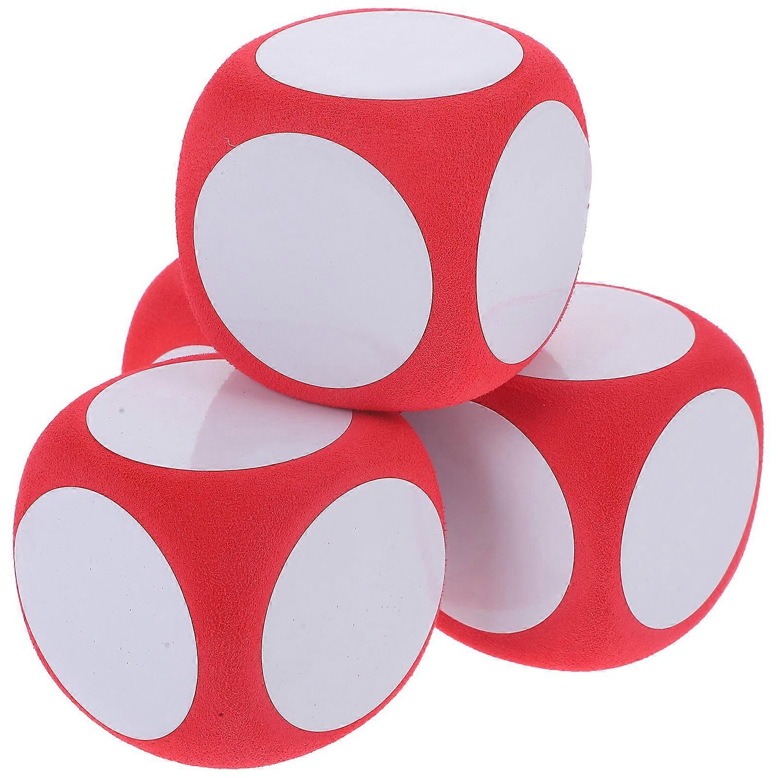 4Pcs DIY Game Dice Large Dice Classroom Writable Dice Decorative Blank Dice Educational Supplies
