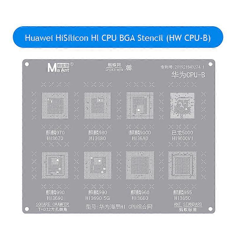 MaAnt CPU BGA Reballing Stencil Kit για Qualcomm HiSilicon MTK ανδροειδών μητρική πλακέτα τηλέφωνο CPU IC φύτευση κασσίτερου χάλυβα πρότυπο πλέγματος χάλυβα