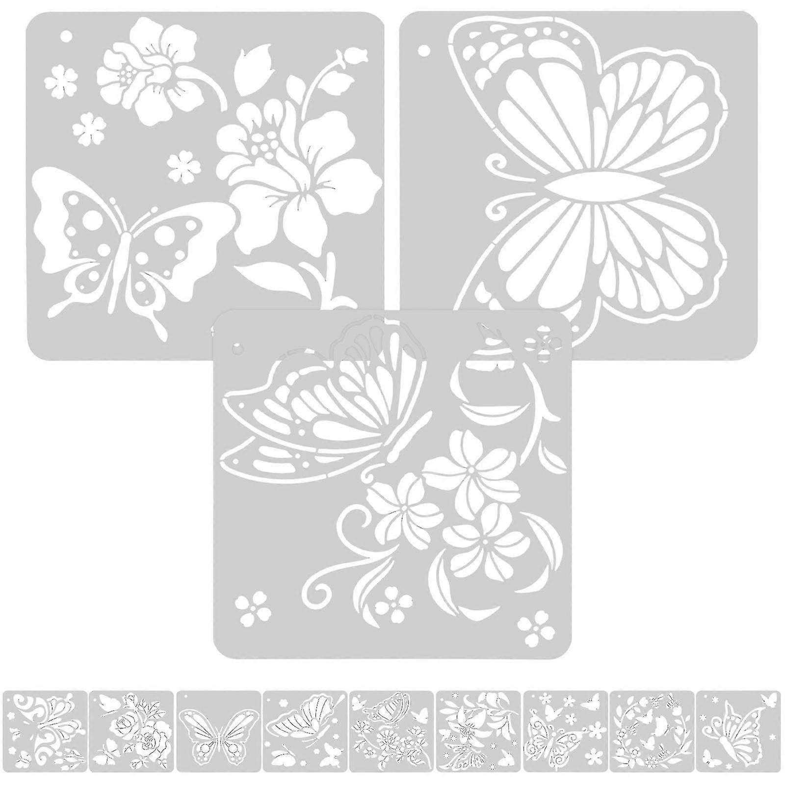 12 Sheets Butterfly Stencil, Craft Template for Painting and Stenciling