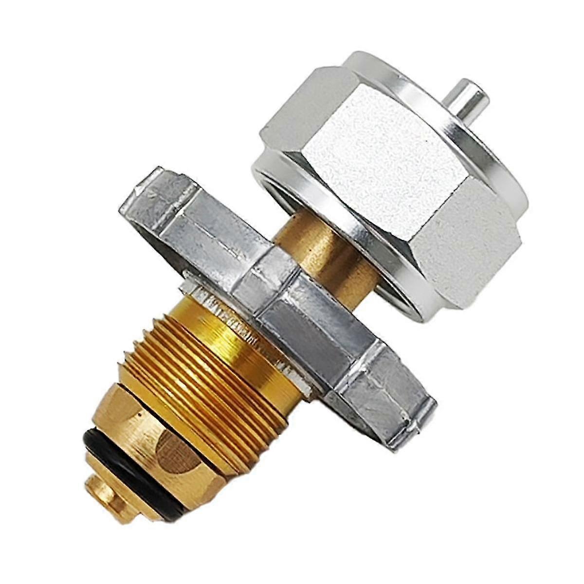 Gas Propane Refill Adapter Aluminum Alloy Refill Output Converter Adapter Camping Bottle Propane Transfer Nozzle