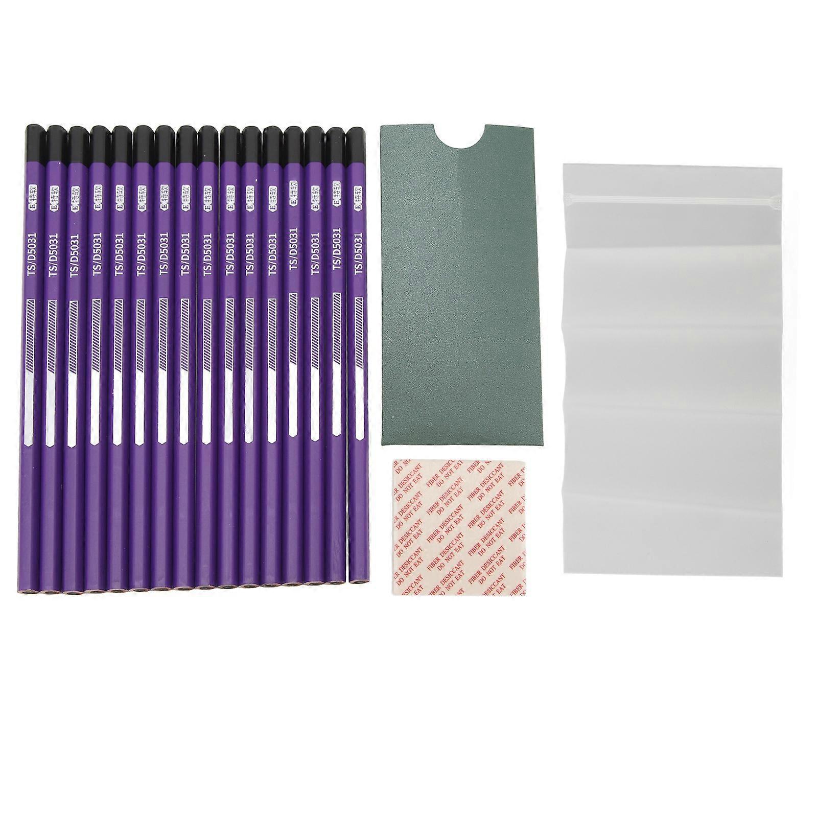 16 قطعة فحم قلم رصاص رسم رسم تظليل أقلام للمبتدئين الفنانين المحترفين لينة اضافية