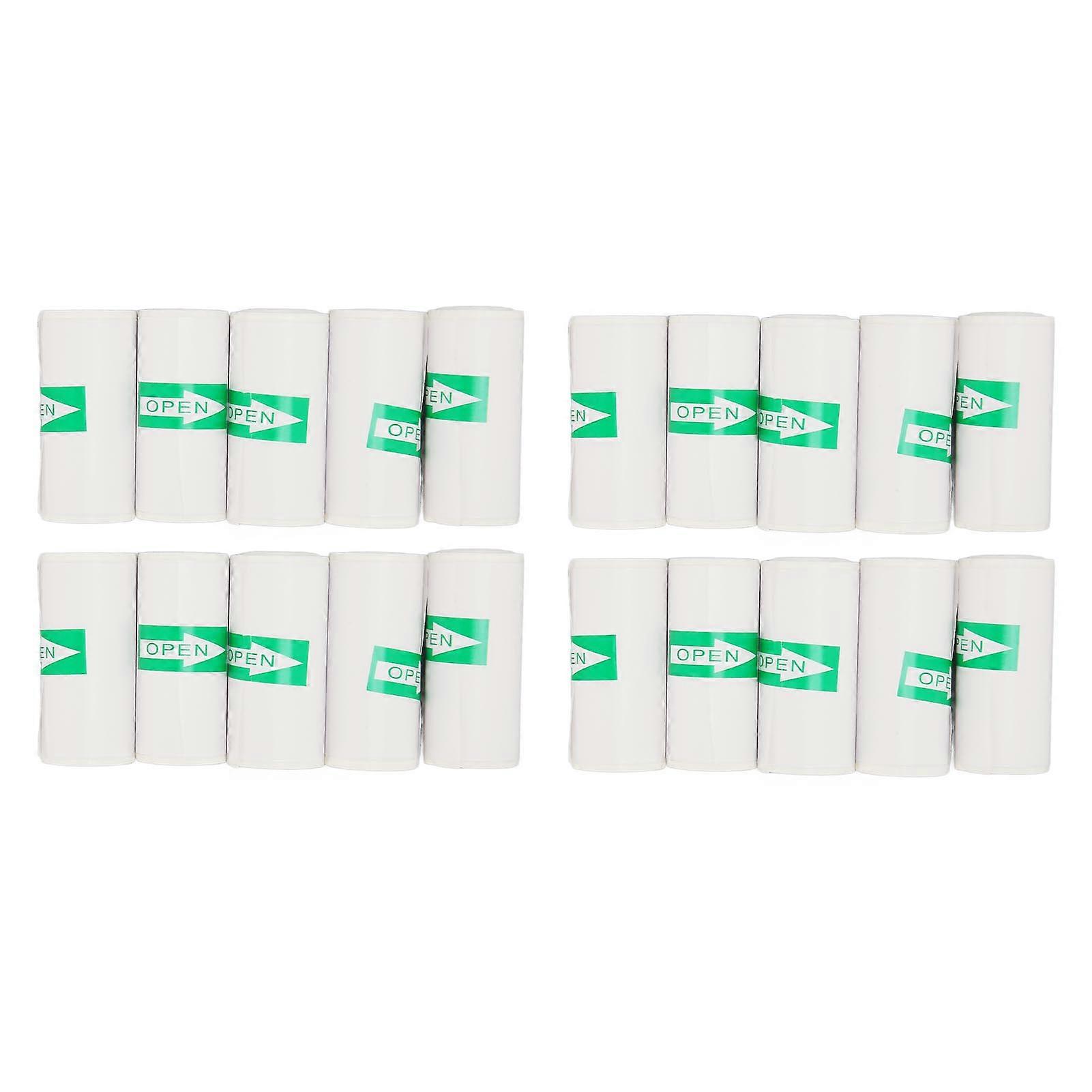 पॉकेट थर्मल प्रिंटर के लिए 20Pcs स्वयं चिपकने वाला प्रिंटर पेपर थर्मल प्रिंटर पेपर रिफिल लेबल प्रिंटर स्टिकर पेपर रोल