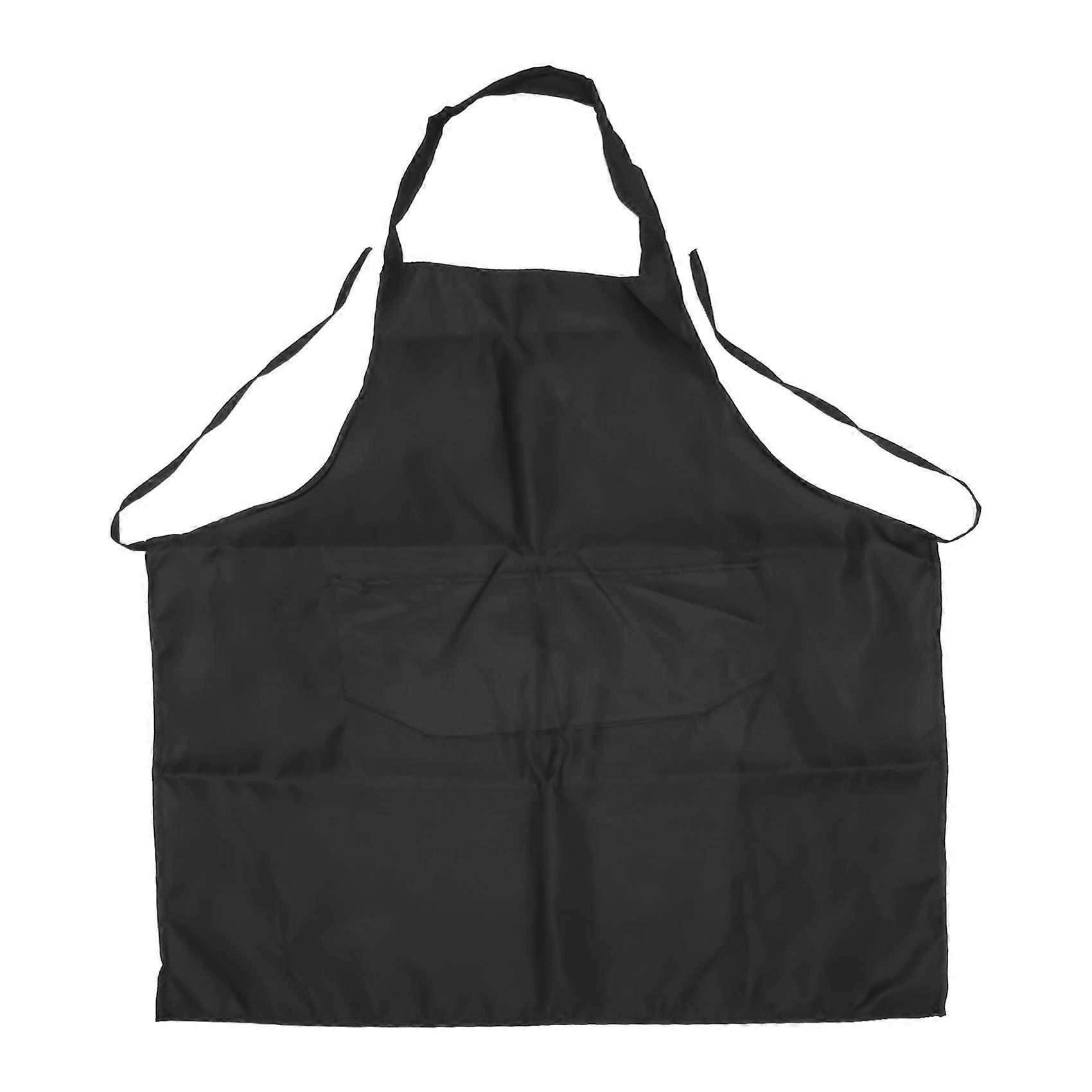 6 Pack Black Kitchen Apron with 2 Pockets Anti-Dirty Apron Suitable for Barbecue Kitchen Cooking Ba
