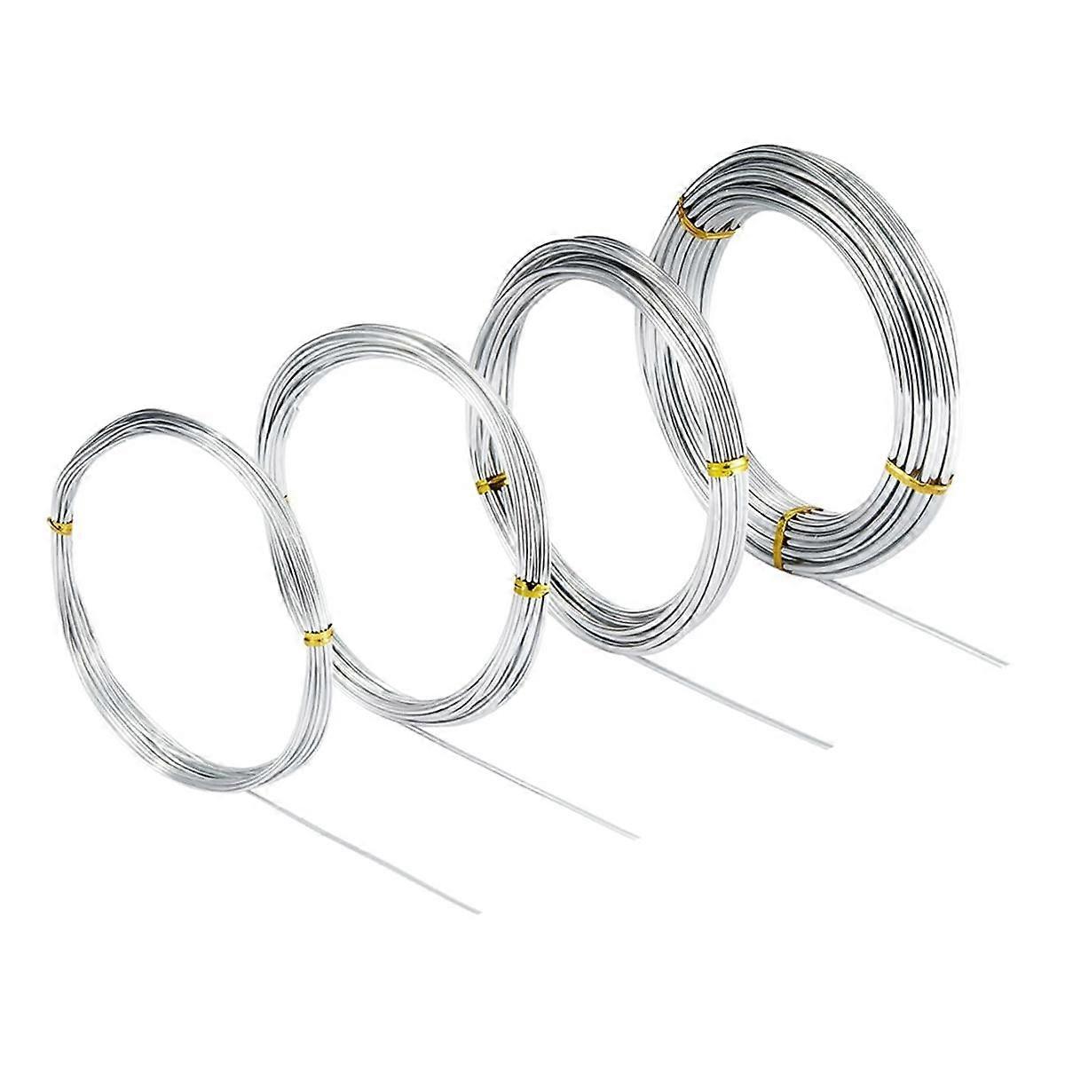 4 قطع أسلاك ألومنيوم حرفية ، 3 مم × 10 م ، 2 مم × 5 م ، 1.5 مم × 5 م ، 1 مم × 5 م ، أسلاك حرفية قابلة للانحناء ل SCU