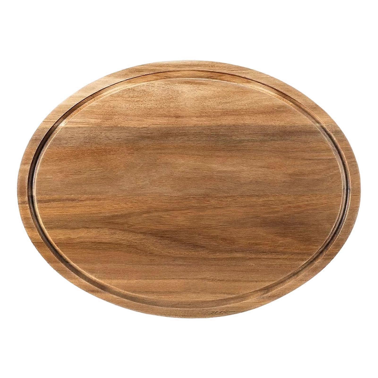 Wood Cutting Board with Juice Slot Corner Corner Countertop Organizer Round Square Kitchen Cutting Boards for Easy Cleanup