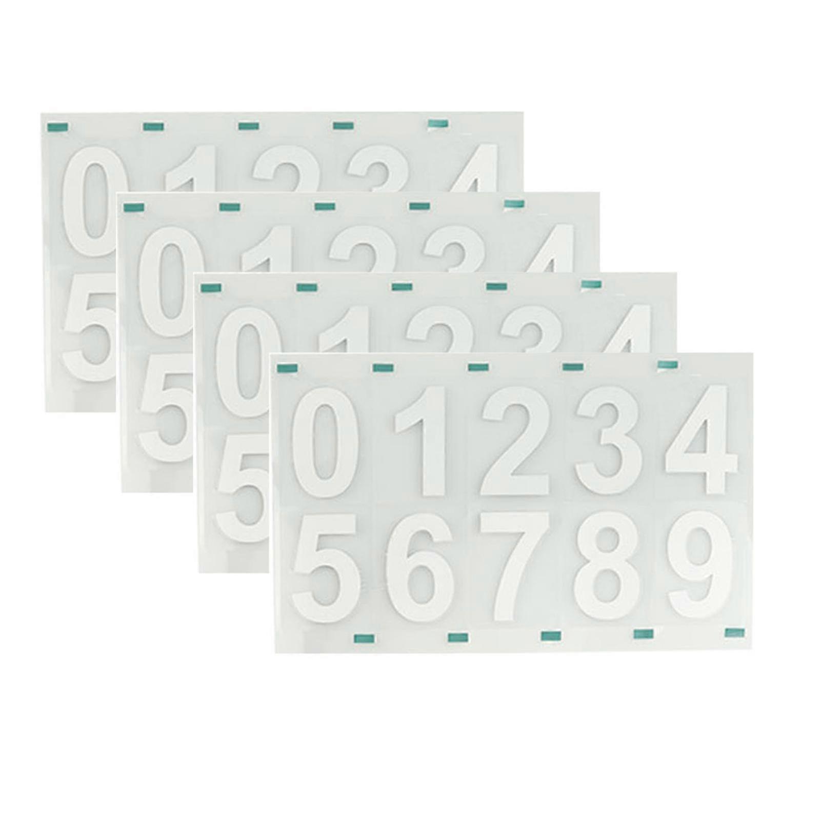 4sheets House For Outside Address 0-9 Sign Car Reflective Mailbox Number Sticker