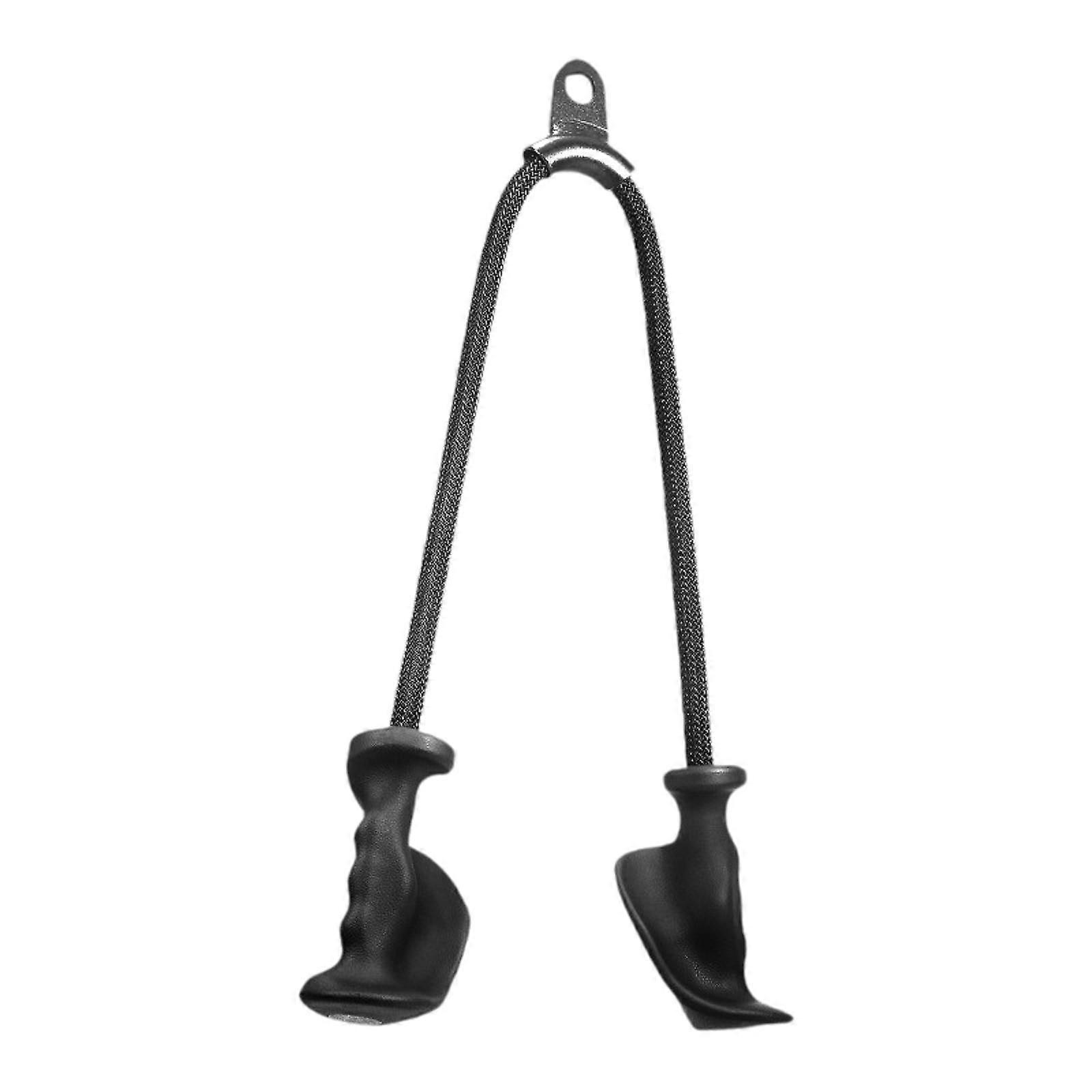 Pull Down Rope Nylon Cable Machine Attachment for Shoulder Body Workout Black