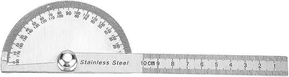 ZK- Protractor, 0-180 Degree Stainless Steel Protractor Angle Gauge with Swing Arm for Students Drawing, Engineering, Architecture, Woodworking