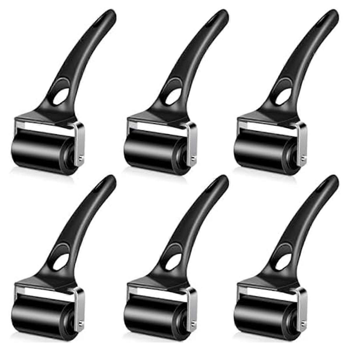 6 Pcs 2 Inches Black Ink Roller Tool Perfect for Gluing Printing Inking Paint Block Paper Art