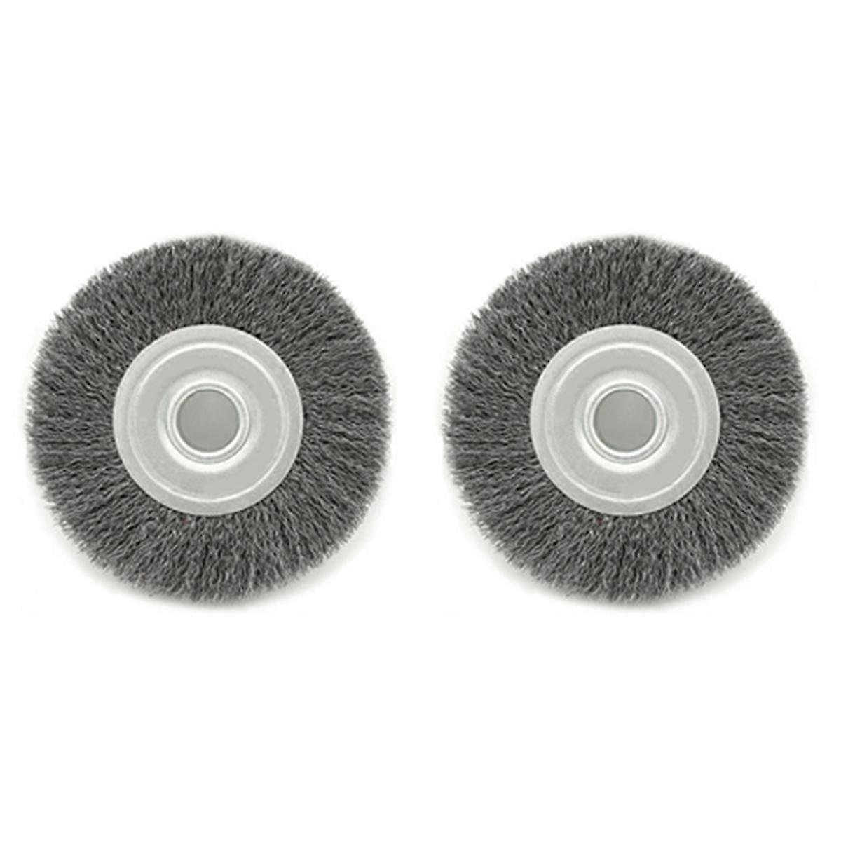 2Pcs 6Inch Wire Wheel for Bench Grinder-Wire Brush for Grinder, Efficient Clean Rust From Assorted