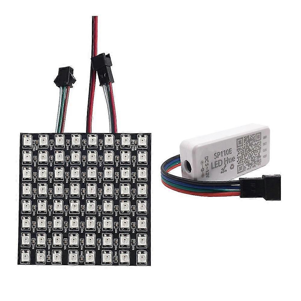 Ws2812b Led Strip 8x8 Digital Panel Sp110e Bluetooth Controller