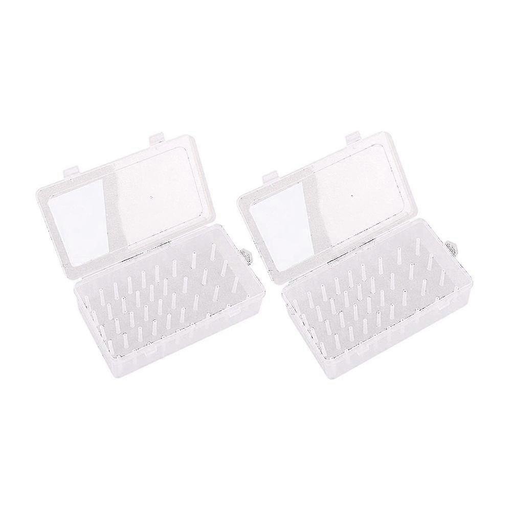 2 Pieces Bobbin Case, Plastic Sewing Thread Storage Box, Organizer