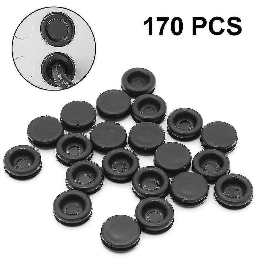 170 Piece Rubber Grommet Firewall Hole Plug Assortment Kit Set,eyelet Ring Gasket Kit,set Of 7 Different Sizes,for Automotive,pump And Electrical Appl