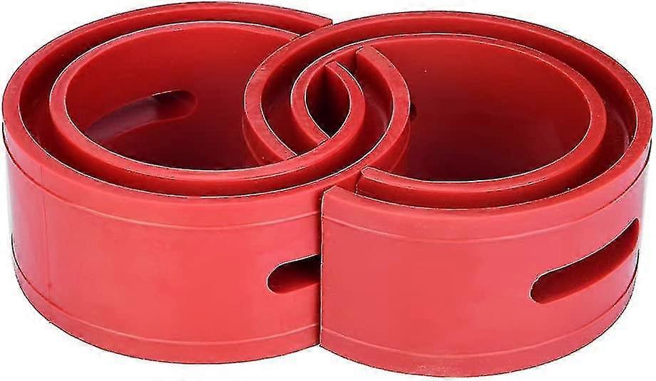 2pc Red Car Shock Absorber, Universal Buffer Spring Bumper Cushion Type (red)(b)