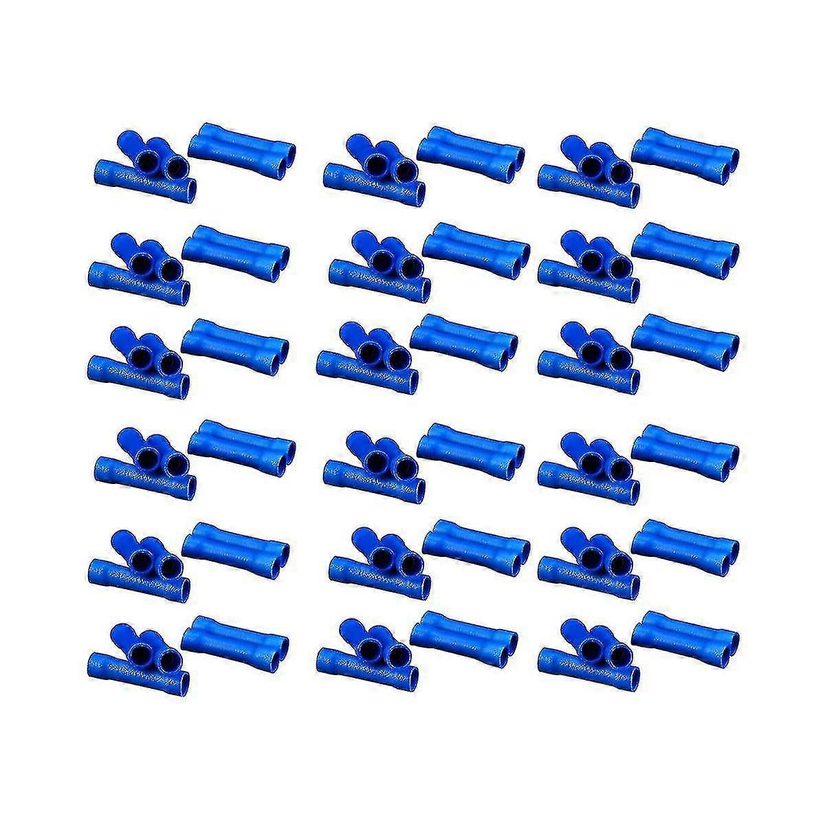 1000pcs Cold Press Terminal Long Blue Fully Insulated Intermediate ...