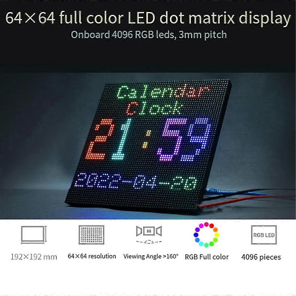 For Led Dot Display Rgb Color Led Application Screen Brightness Adjustable Hub75 Interface Module