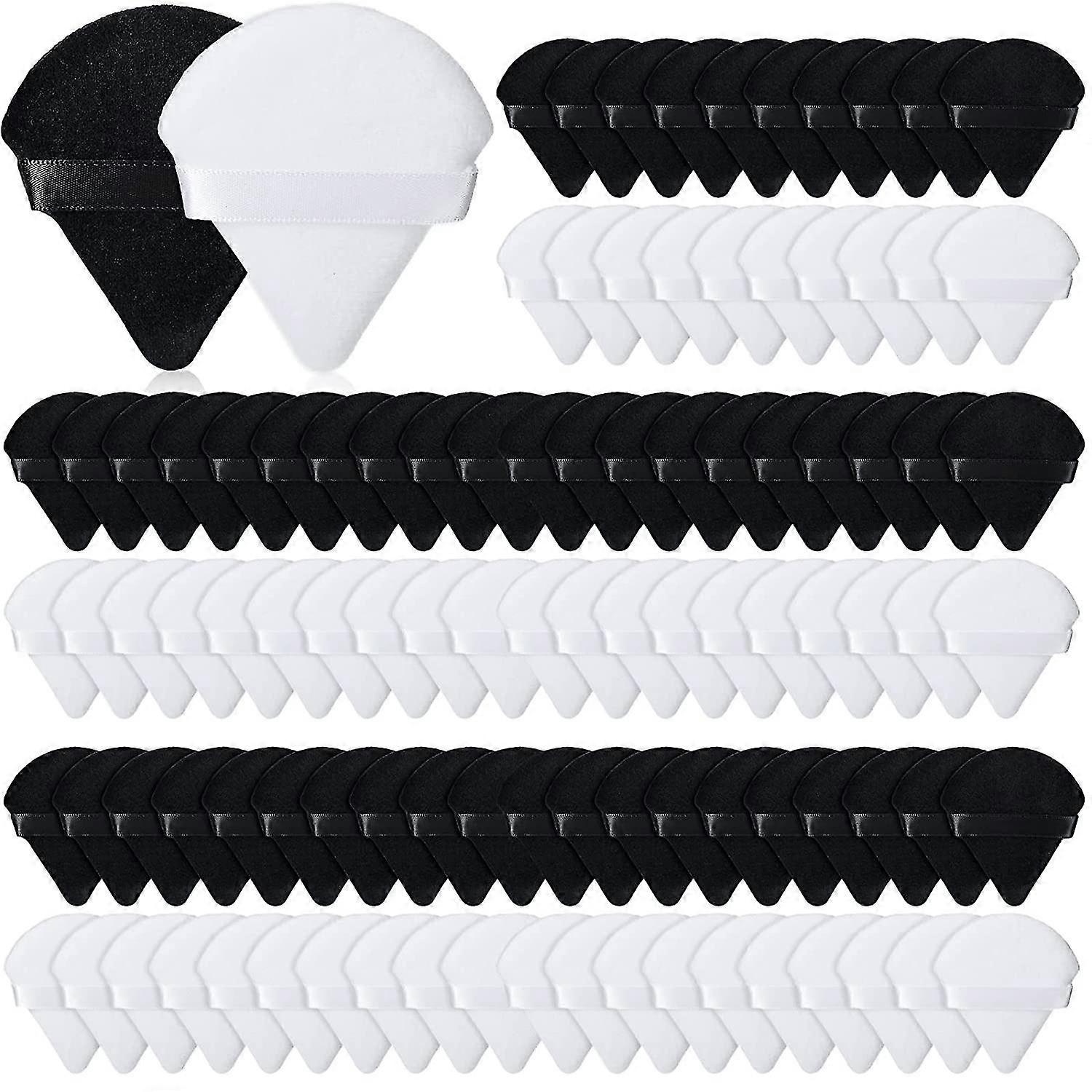 100 قطعة مسحوق نفخة مثلث ماكياج نفخة الوجه لينة فضفاضة مسحوق ماكياج الإسفنج