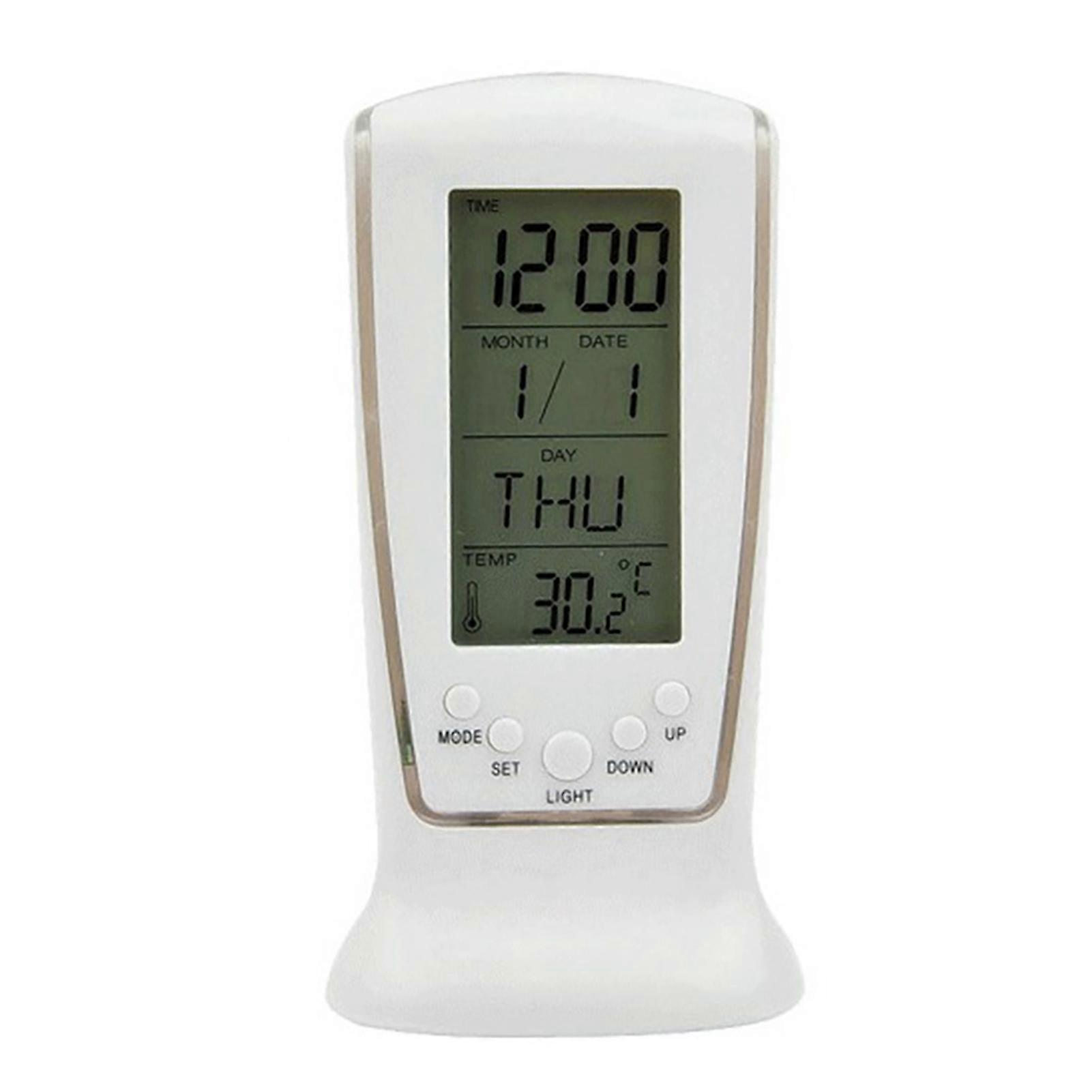 Multifunction Blue Backlight LED Calendar Temperature Display Music Alarm Clock