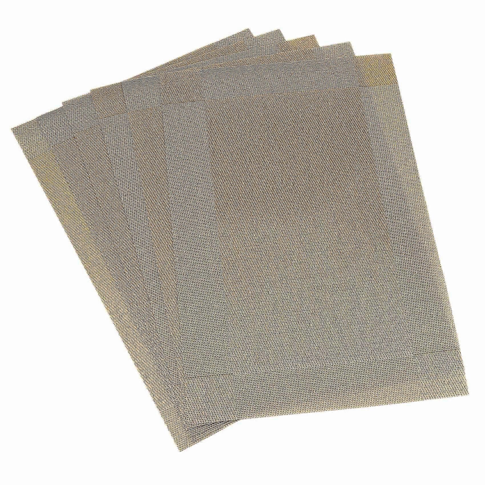 Set de table, napperon isolant antidérapant tissé croisé, sets de table lavables dorés