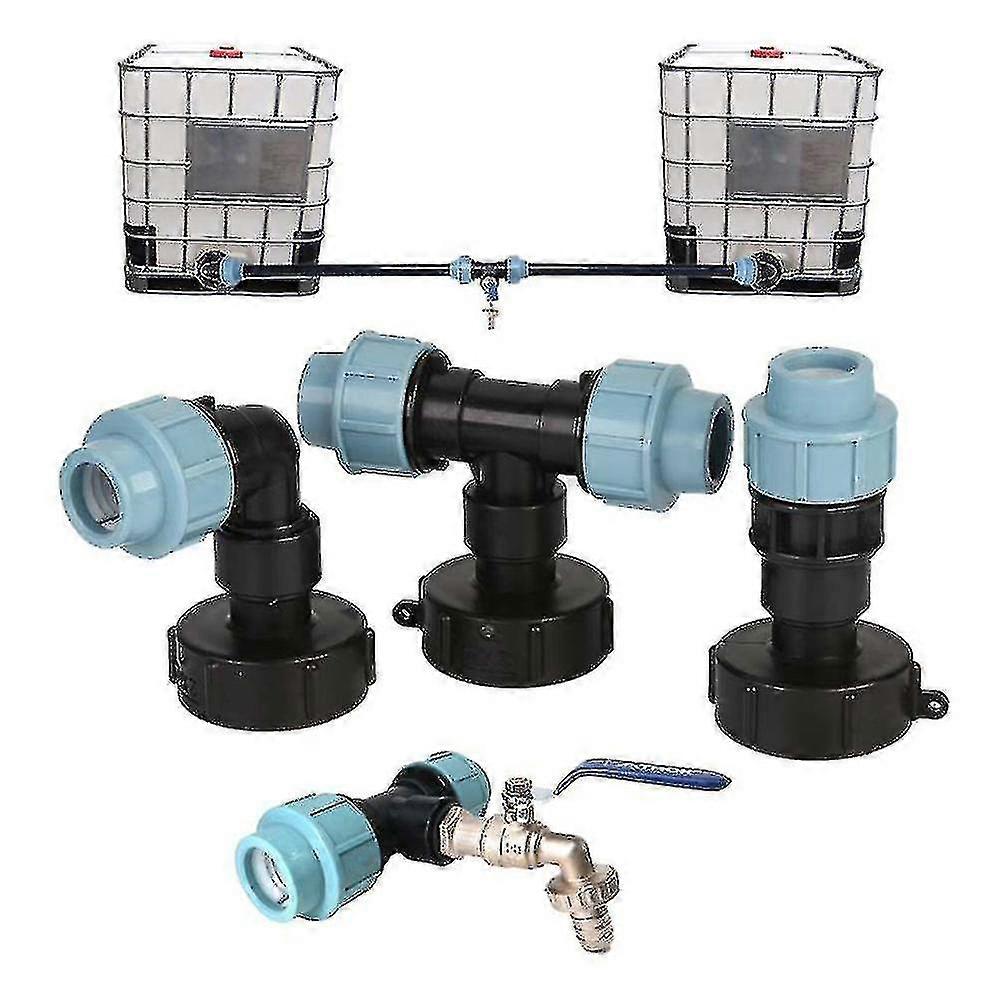 Ibc Tank Water Pipe Connector Garden Lawn Hose Adapter Home Tap Fitting Tool-