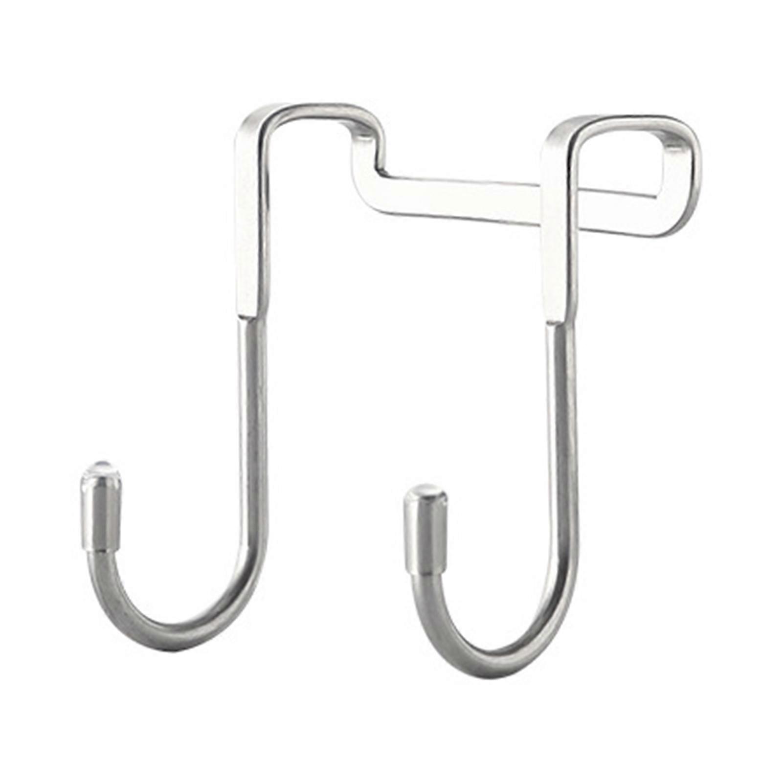 Storage Hook Solid Construction Rust-proof Stainless Steel Clothes Hats Simple Storage Dual Hooks for Home
